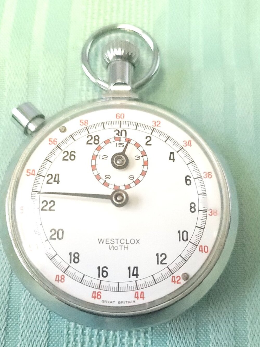 Westclox 1/10th Second Stopwatch Great Britain 1980 Engraved Retirement Gift